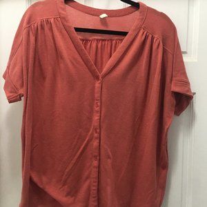 Wishlist Short Sleeved cardi with gathered details
